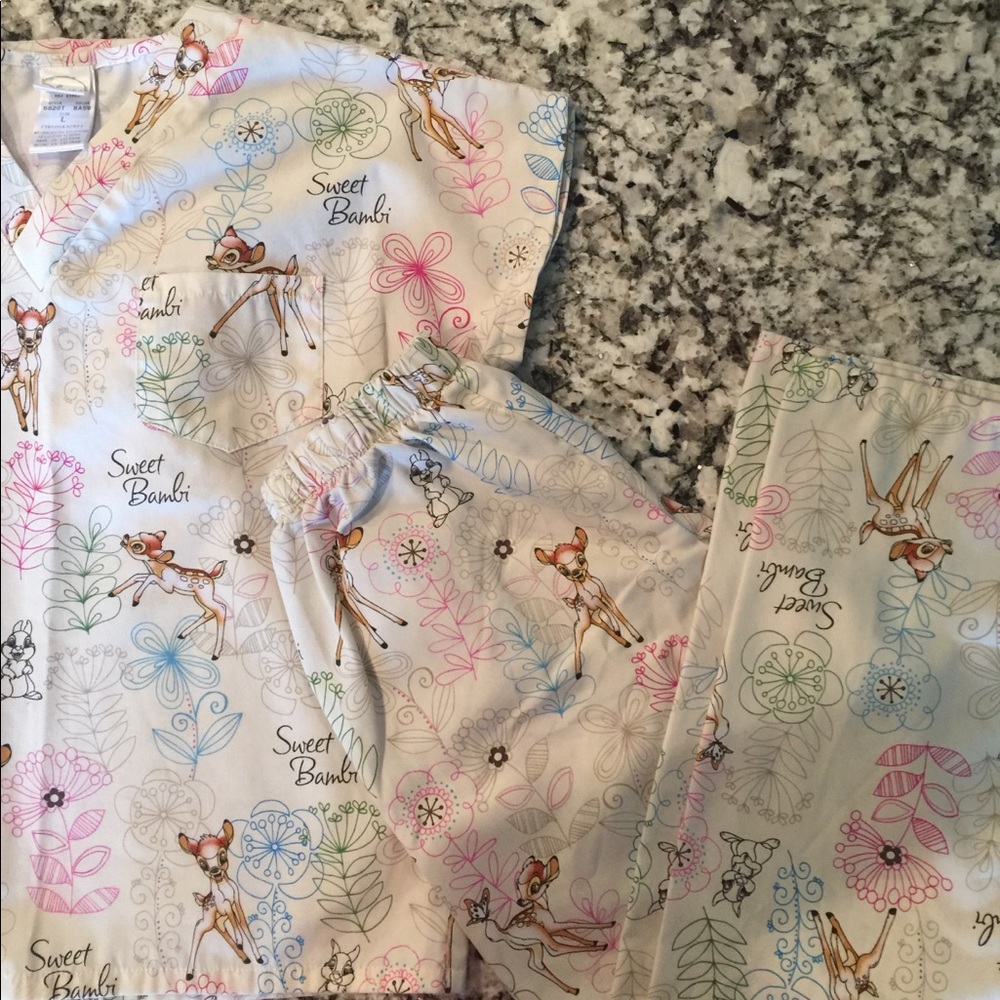 Disney Bambi scrubs for kids Size 8-10